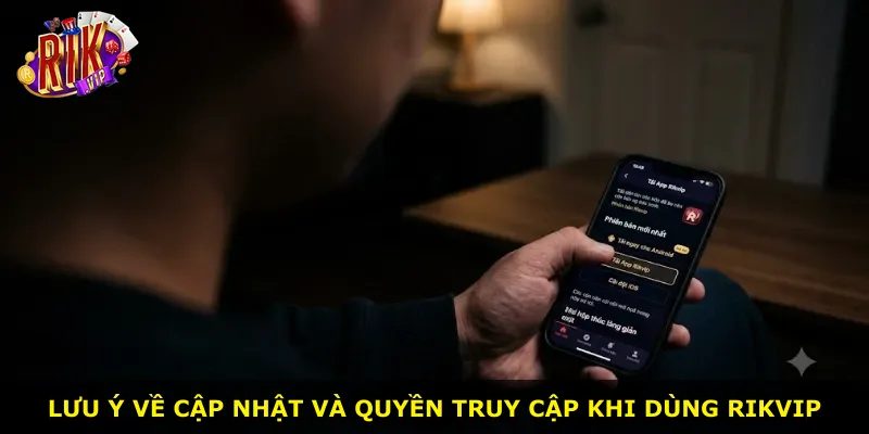 Lưu ý về cập nhật và quyền truy cập khi dùng Rikvip