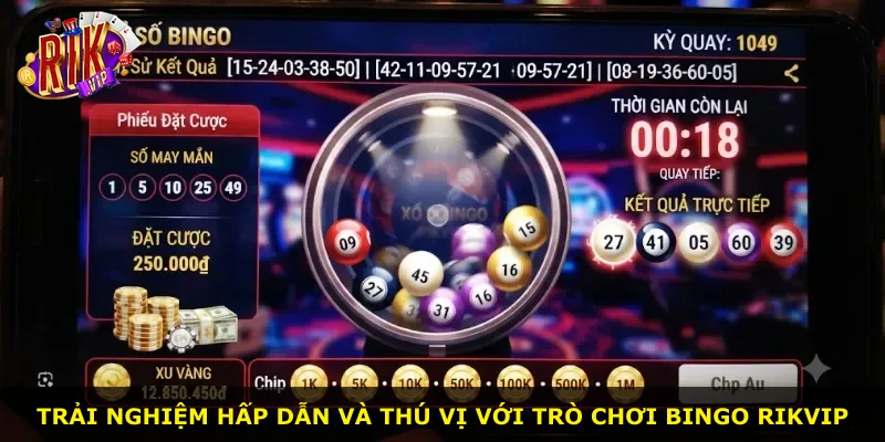 Trải nghiệm hấp dẫn và thú vị với trò chơi Bingo Rikvip